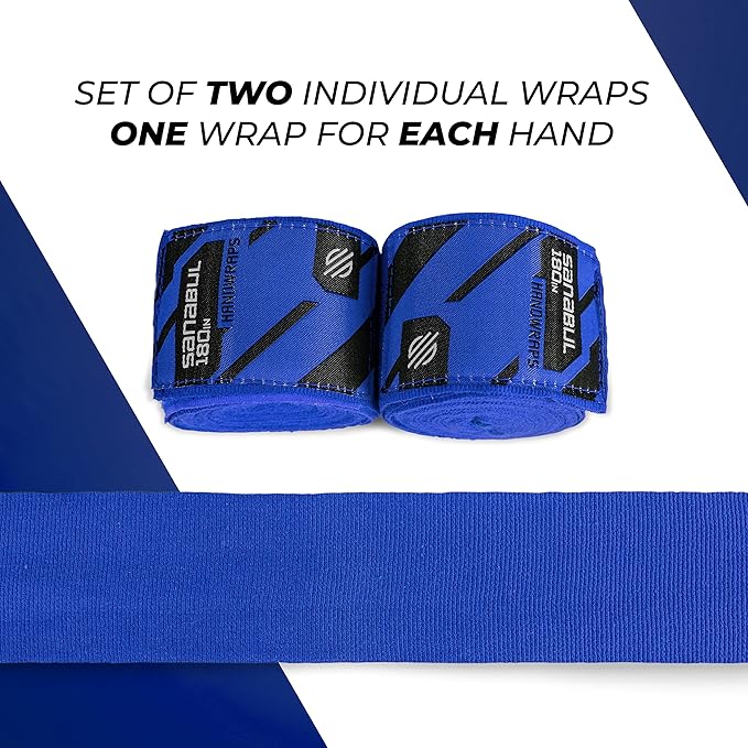 Sanabul Elastic 180 inch Boxing Hand Wraps for Boxing Gloves Muay Thai Kickboxing MMA Wraps for Men & Women