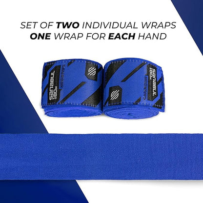 Sanabul Elastic 180 inch Boxing Hand Wraps for Boxing Gloves Muay Thai Kickboxing MMA Wraps for Men & Women