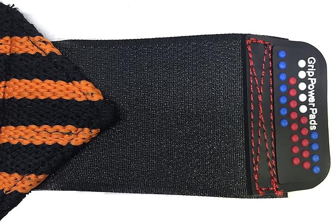 Grip Power Pads Wrist Wraps 2 Wraps for Weight Lifting Wrist Support Cotton Wraps Gym Bandage Straps for Men & Women Premium Quality & PRO Rubber