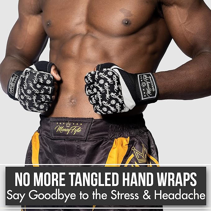 Quick Gel Boxing Wraps Under Boxing Gloves - Kickboxing MMA Muay Thai - Fist, Knuckle, Wrist Wrap Protection Inner Glove Hand Wraps - Men Women Kids