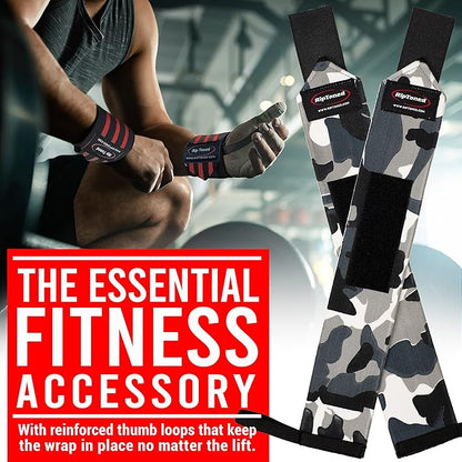 Rip Toned 18” Wrist Wraps - Wrist Straps for Weightlifting - Lift Better, Protect Wrist Pain - Adjustable, Durable, Machine Washable - Wrist Wraps for Weightlifting - USPA Endorsed for Men & Women