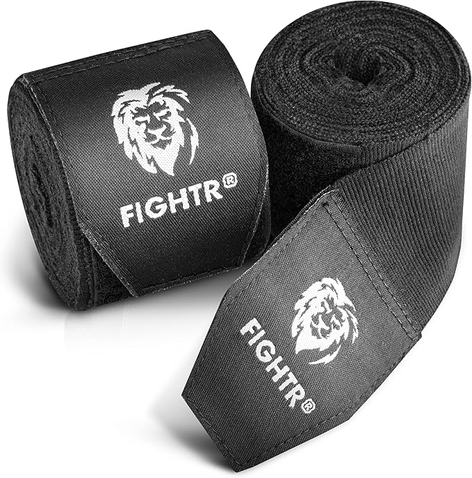 FIGHTR® Boxing Handwraps 160 inches semi-Elastic Hand Wraps with Thumb Loop for Boxing, MMA, Muay Thai & Martial Arts