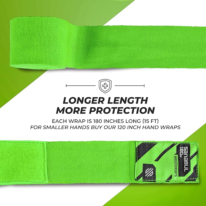 Sanabul Elastic 180 inch Boxing Hand Wraps for Boxing Gloves Muay Thai Kickboxing MMA Wraps for Men & Women