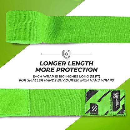 Sanabul Elastic 180 inch Boxing Hand Wraps for Boxing Gloves Muay Thai Kickboxing MMA Wraps for Men & Women