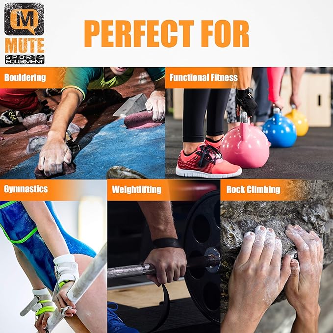 MUTE | Athletic Gym Chalk - Increase Grip Strength - for Bouldering, Rock Climbing, Gymnastics, Functional Fitness, Weight-Lifting - Non-Toxic, Non-Staining Magnesium Carbonate - 2 oz Blocks (3 Pack)