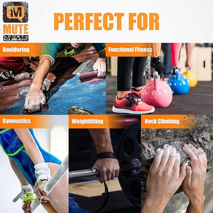 MUTE | Athletic Gym Chalk - Increase Grip Strength - for Bouldering, Rock Climbing, Gymnastics, Functional Fitness, Weight-Lifting - Non-Toxic, Non-Staining Magnesium Carbonate - 2 oz Blocks (3 Pack)