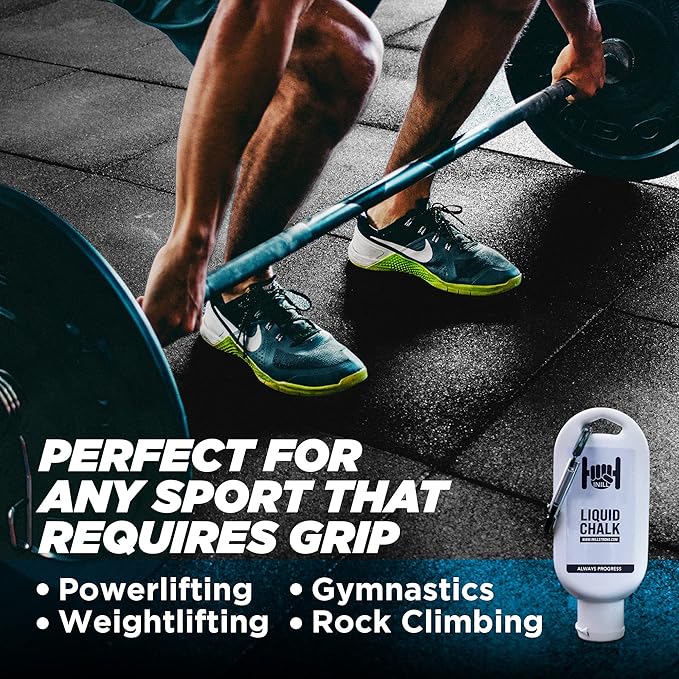 Inill - Liquid Chalk for Weightlifting, Powerlifting, and Rock Climbing, Non-Toxic and Non-Staining, Gym Chalk for Exercise and Workout, Lifting Chalk - 50 ml