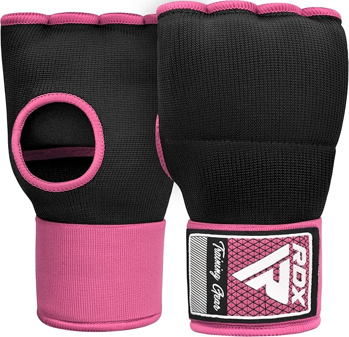 RDX Gel Boxing Hand Wraps Inner Gloves Men Women, Quick 100cm Long Wrist Straps, Elasticated Padded Fist Under Mitts Protection, Muay Thai MMA Kickboxing Martial Arts Punching Training Bandages