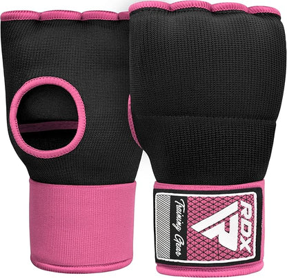 RDX Gel Boxing Hand Wraps Inner Gloves Men Women, Quick 100cm Long Wrist Straps, Elasticated Padded Fist Under Mitts Protection, Muay Thai MMA Kickboxing Martial Arts Punching Training Bandages