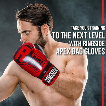 Ringside Apex Bag Gloves, IMF-Tech Boxing Gloves with Secure Wrist Support, Synthetic Boxing Gloves for Men and Women