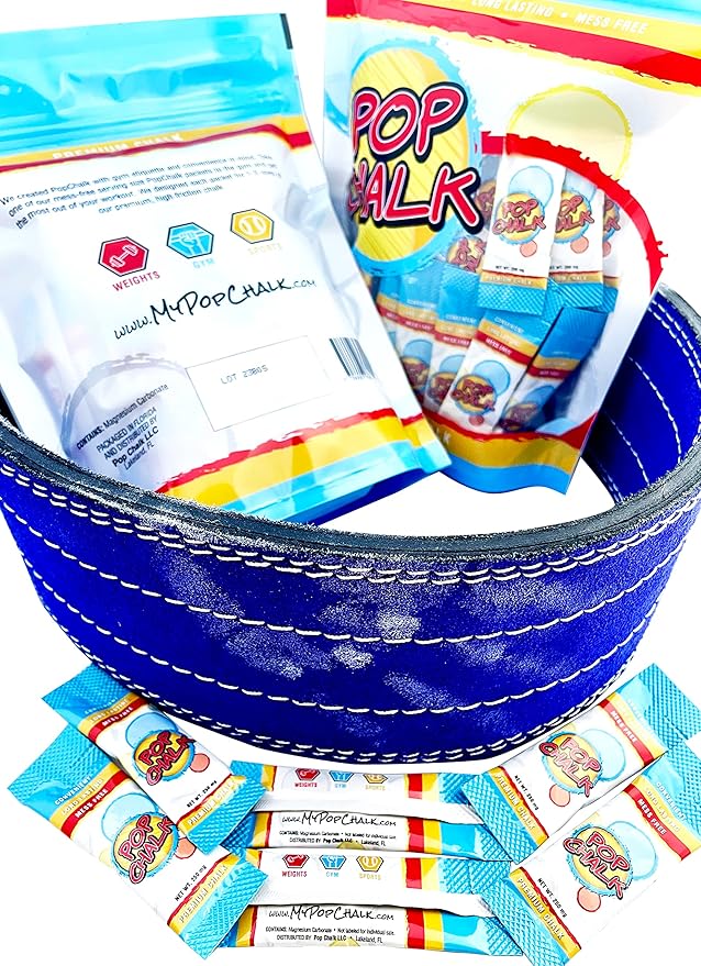 PopChalk - Take it Anywhere. Mess Free Gym Chalk for Weightlifting, Cheer, Gymnastics, Sports, Tennis, Dance, ect. Improve Gym Performance with Better Long-Lasting Grip. Sweat Resistant Strong Hands.