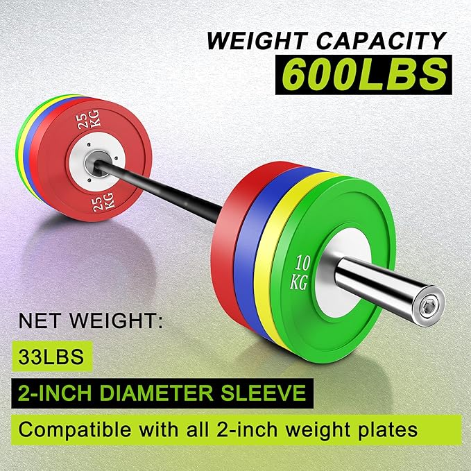 Olympic Barbell Bar EZ Curl Bar Weightlifting Barbell 2 Inch