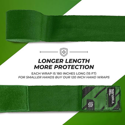 Sanabul Elastic 180 inch Boxing Hand Wraps for Boxing Gloves Muay Thai Kickboxing MMA Wraps for Men & Women