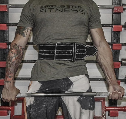 SERIOUS STEEL FITNESS Leather Weight Lifting Belt 4" Wide 10mm Thick