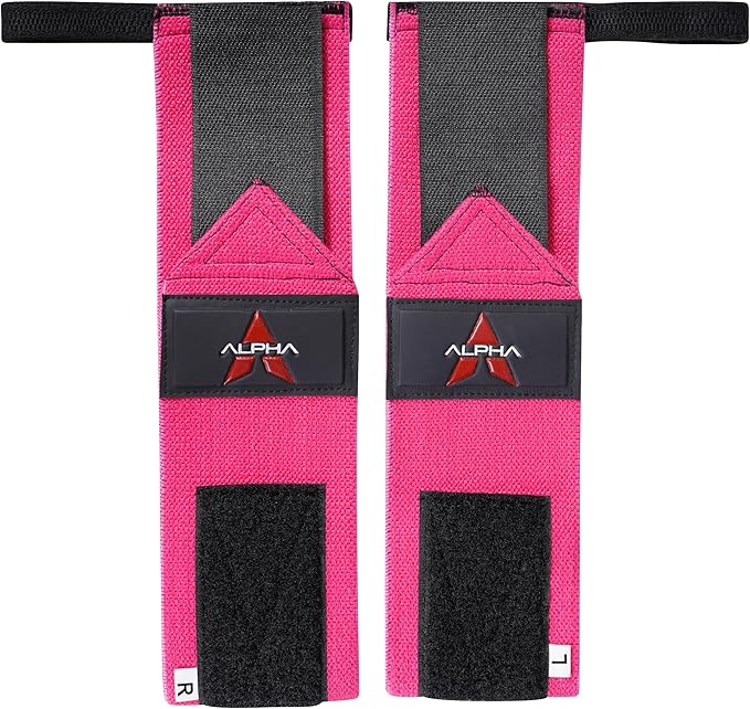 Alpha Sports Wrist Wraps for Weightlifting,Gym Exercise,Adjustable,Durable for Crossfit,Powerlifting, Bodybuilding, and Fitness Workouts,Enhanced Stability for Lifting,Training