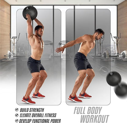 Yes4All Upgraded Fitness Slam Medicine Ball 20lbs for exercise