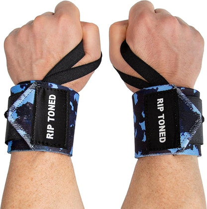 Rip Toned 18” Wrist Wraps - Wrist Straps for Weightlifting - Lift Better, Protect Wrist Pain - Adjustable, Durable, Machine Washable - Wrist Wraps for Weightlifting - USPA Endorsed for Men & Women