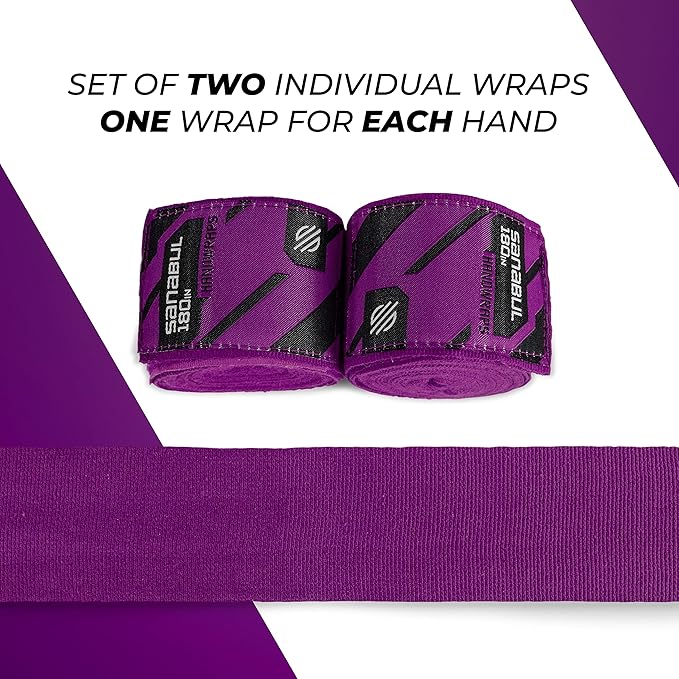 Sanabul Elastic 180 inch Boxing Hand Wraps for Boxing Gloves Muay Thai Kickboxing MMA Wraps for Men & Women