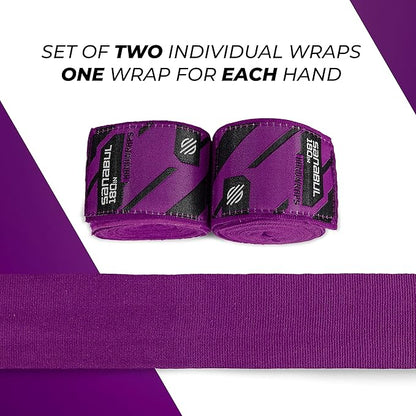 Sanabul Elastic 180 inch Boxing Hand Wraps for Boxing Gloves Muay Thai Kickboxing MMA Wraps for Men & Women