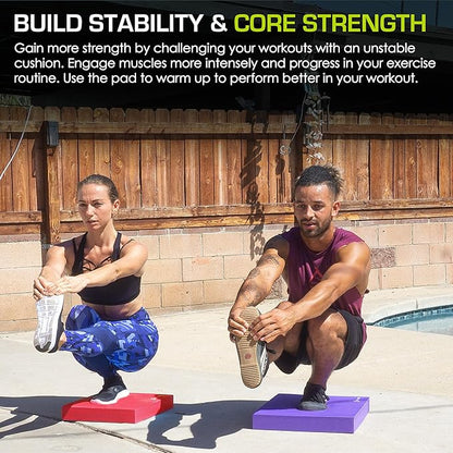 ProsourceFit Exercise Balance Pad â€“ Non-Slip Cushioned Foam 15.5â€x12.75â€