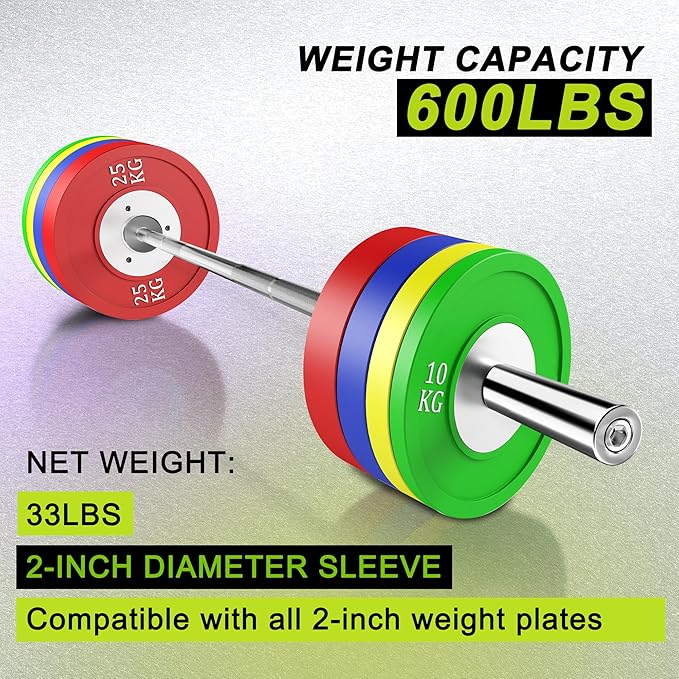 Olympic Barbell Bar EZ Curl Bar Weightlifting Barbell 2 Inch