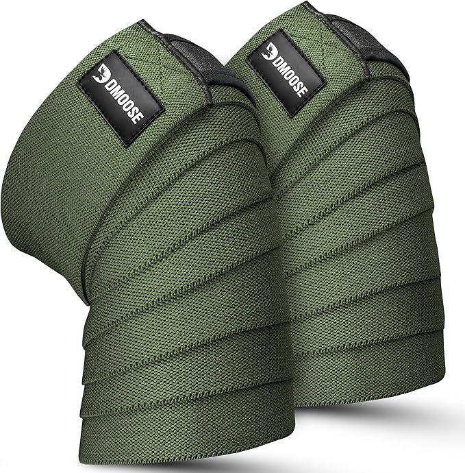 USPA Approved 78” Knee Wraps for Weightlifting Men & Women (Pair) - Premium Cotton Straps for Joint Stability & Pain Relief - Adjustable Fit Gym Knee Wrap Support for Powerlifting, Leg Press & Squats