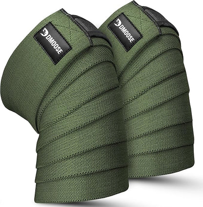 USPA Approved 78” Knee Wraps for Weightlifting Men & Women (Pair) - Premium Cotton Straps for Joint Stability & Pain Relief - Adjustable Fit Gym Knee Wrap Support for Powerlifting, Leg Press & Squats