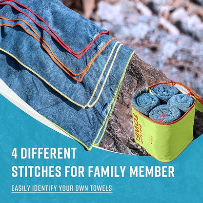 4Monster 4 Pack Microfiber Camping Towel Quick Dry