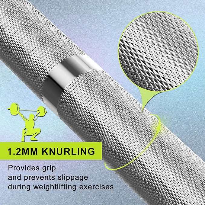 Olympic Barbell Bar EZ Curl Bar Weightlifting Barbell 2 Inch