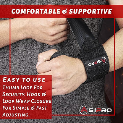 Wrist Wraps for Weightlifting 18" Wrist Straps for Weightlifting Weight Lifting Wrist Wraps for Men & Women, Muñequeras para Gym Wrist Support for Working Out, Gym Wrist Wraps for Powerlifting
