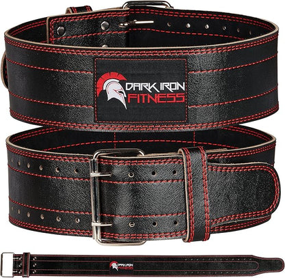 Dark Iron Fitness Weight Lifting Belt for Men 100% Leather 600 Lbs