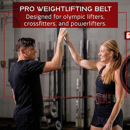 Dark Iron Fitness Weight Lifting Belt for Men 100% Leather 600 Lbs