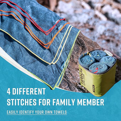 4Monster 4 Pack Microfiber Camping Towel Quick Dry