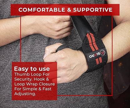 Wrist Wraps for Weightlifting 18" Wrist Straps for Weightlifting Weight Lifting Wrist Wraps for Men & Women, Muñequeras para Gym Wrist Support for Working Out, Gym Wrist Wraps for Powerlifting