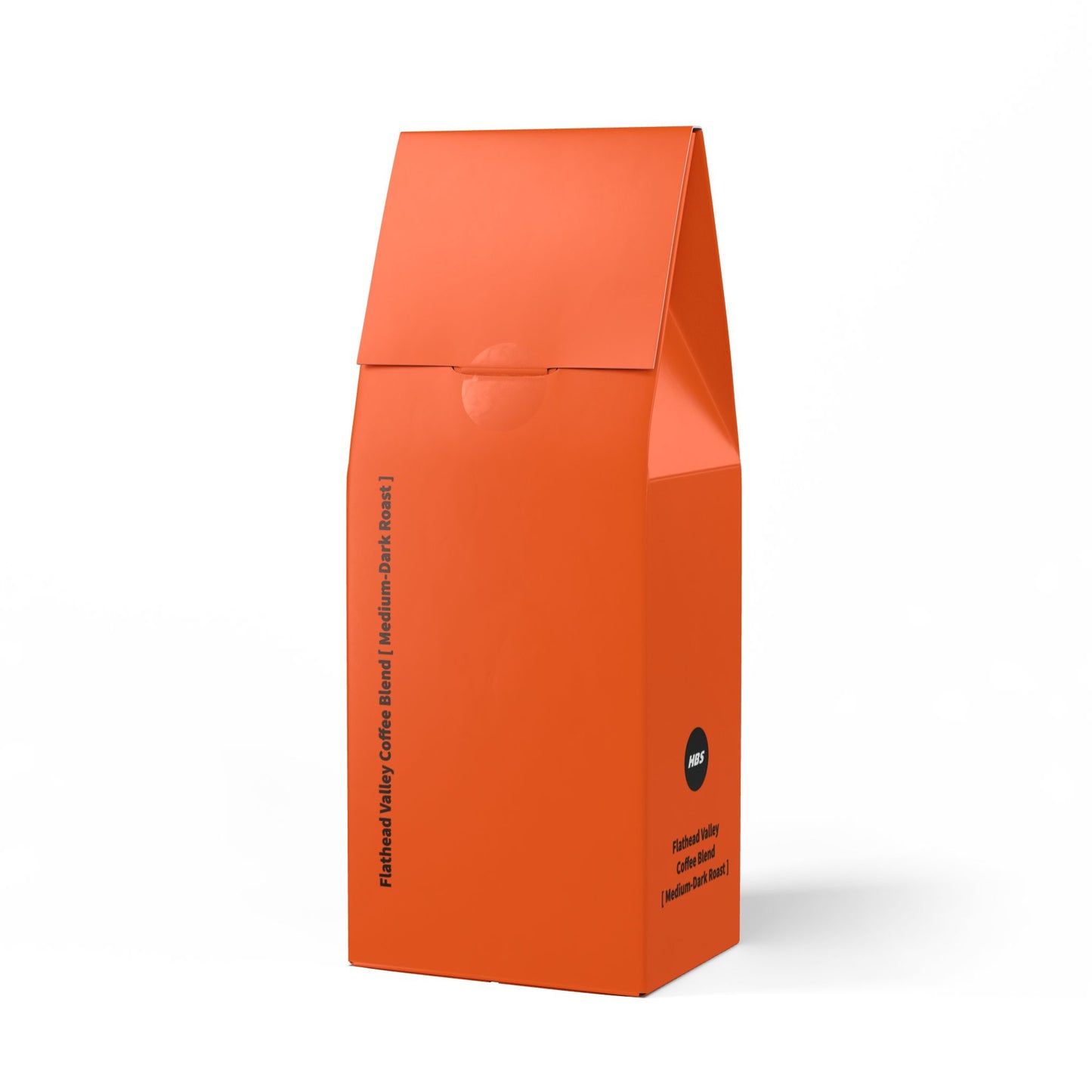HBS, Flathead Valley Coffee Blend (Medium-Dark Roast), Tangerine Package