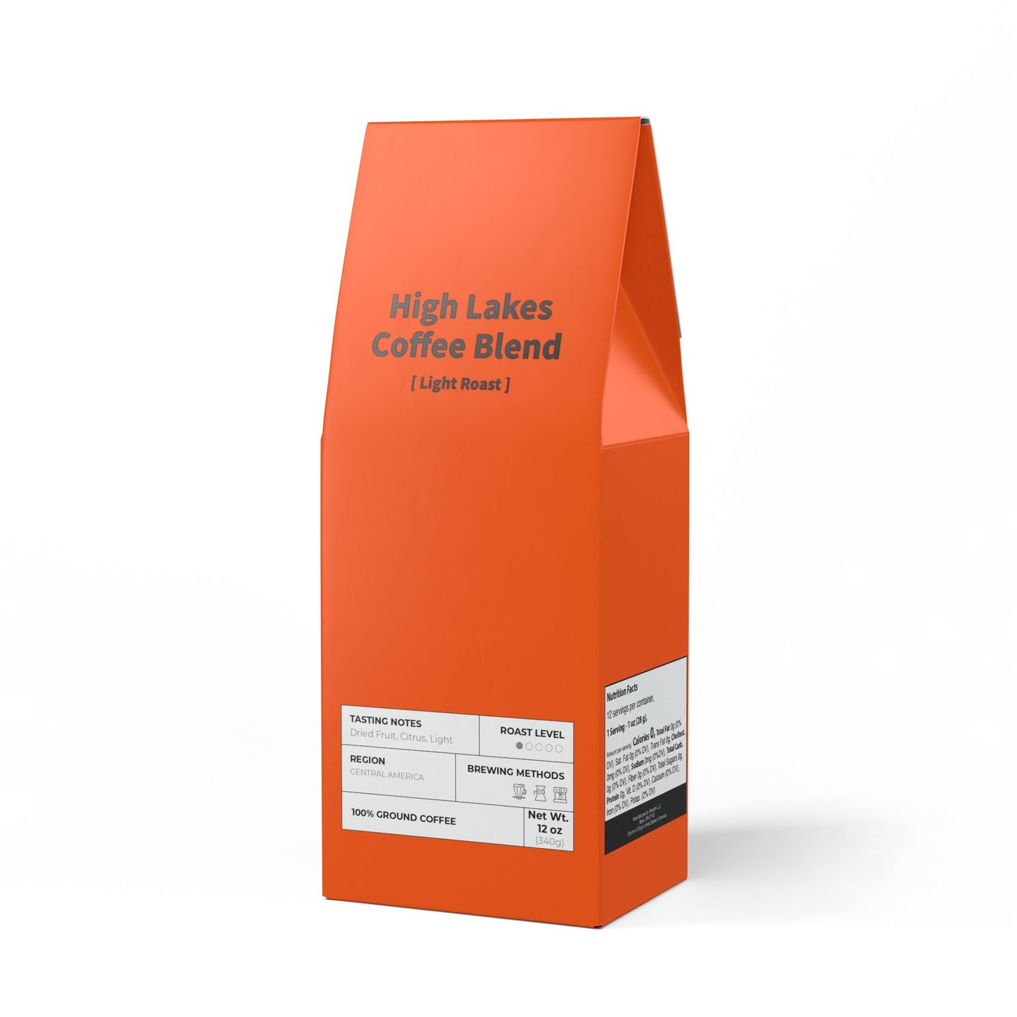 HBS, High Lakes Coffee Blend (Light Roast), Tangerine Package