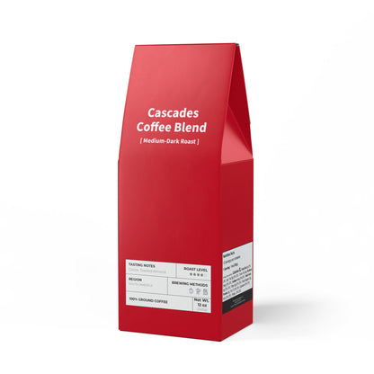 HBS, Cascades Coffee Blend (Medium-Dark Roast), Red Package