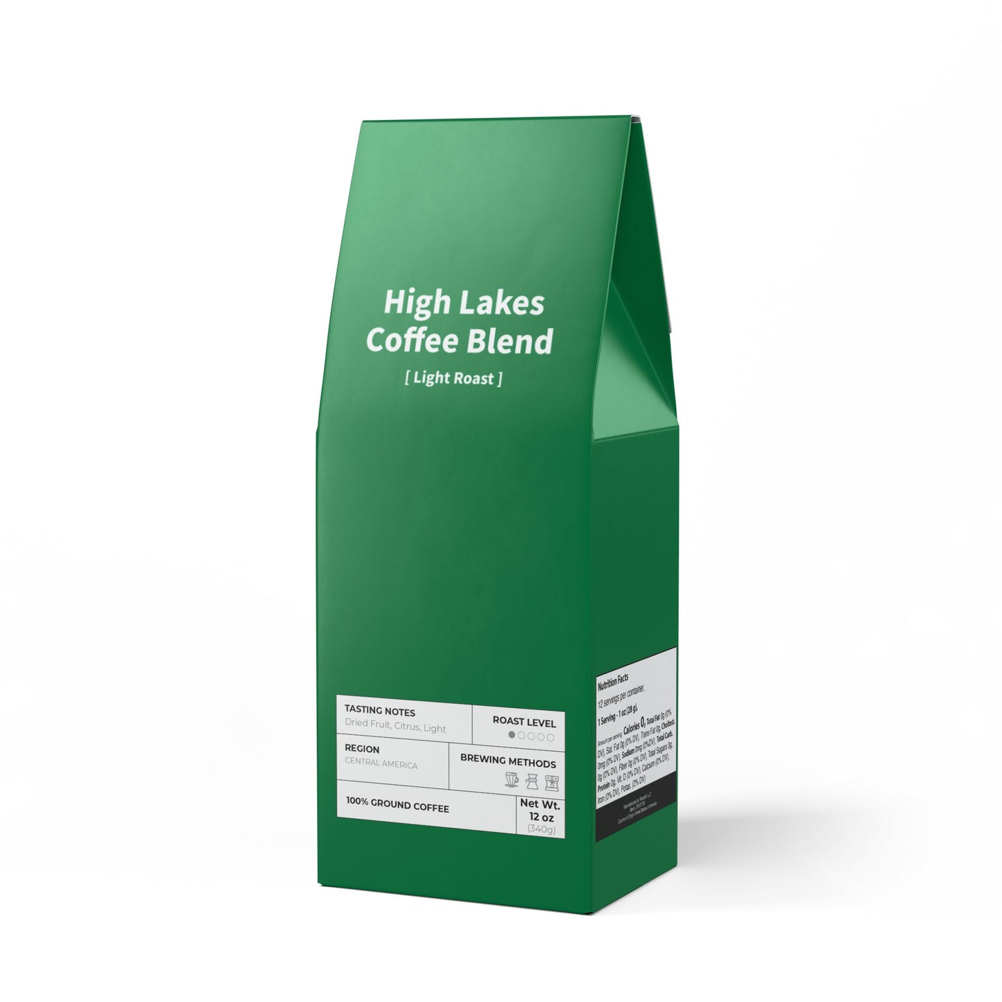 HBS, High Lakes Coffee Blend (Light Roast), Green Package