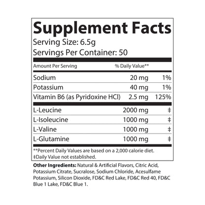 HBS, BCAA Supplement, Grape (325g, 11.46oz, 50 servings)