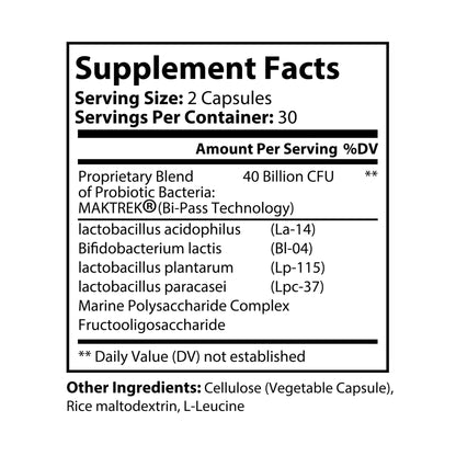 HBS, Probiotics Supplement (60 Vegetable Capsules)