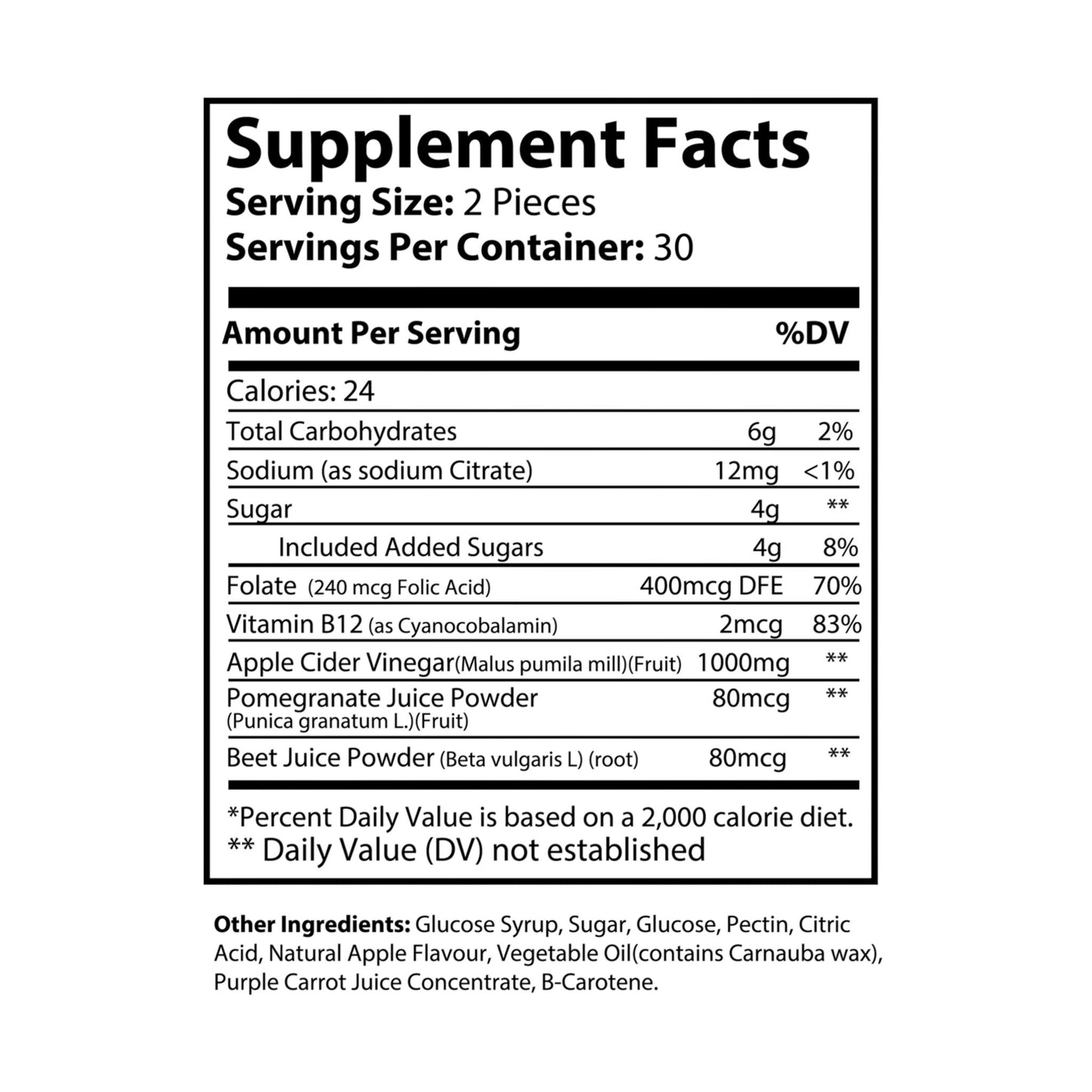 HBS, Apple Cider Vinegar Gummies, Multiple Fruits (60 Gummies)