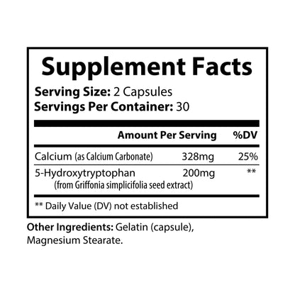 HBS, 5-HTP (5-Hydroxytryptophan) Supplement (60 Capsules)