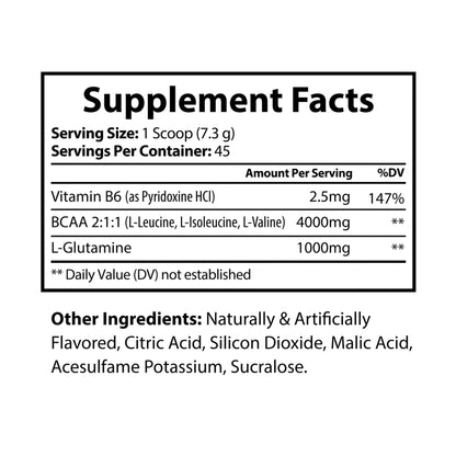 HBS, BCAA Supplement, Watermelon (325g, 11.46oz, 45 servings)